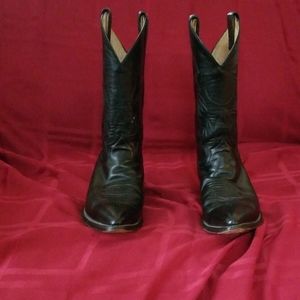 Justin Cowboy Boots - Black, 7-1/2